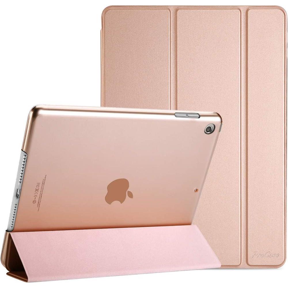 image:imageProCase for iPad 9th 8th 7th Generation Case 102 Inch 202120202019 Release 102 iPad Case 9th 8th 7th Gen Cover Slim Smart Cover with Translucent Hard Shell Back BlackRosegold