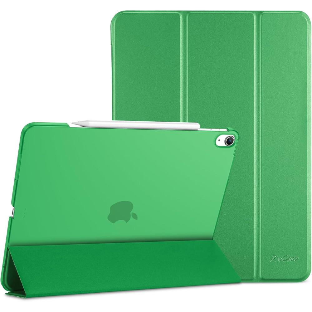 image:imageProCase for iPad Air 13 Inch Case M4M3M2202620252024 Slim Smart Cover iPad 13 Air M4 M3 M2 Case with Translucent Hard Shell Back Supports Touch ID Auto WakeSleep BlackGreen