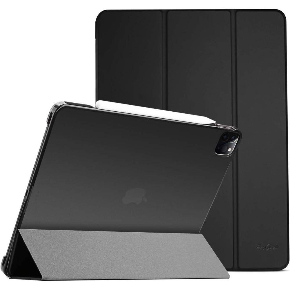 image:imageProCase for iPad Pro 11 Inch Case 20222021202020184th3rd2nd1st Generation iPad Pro 11 Slim Stand Hard Back Cover Shell Smart Folio Compatible with PenciSupport Auto WakeSleep BlackShadowblack
