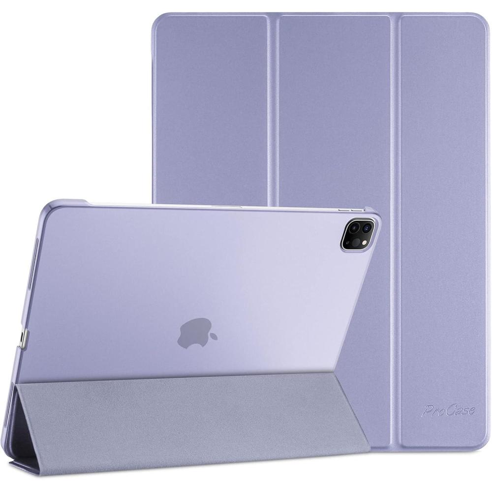 image:imageProCase for iPad Pro 11 Inch Case 20222021202020184th3rd2nd1st Generation iPad Pro 11 Slim Stand Hard Back Cover Shell Smart Folio Compatible with PenciSupport Auto WakeSleep BlackLightpurple