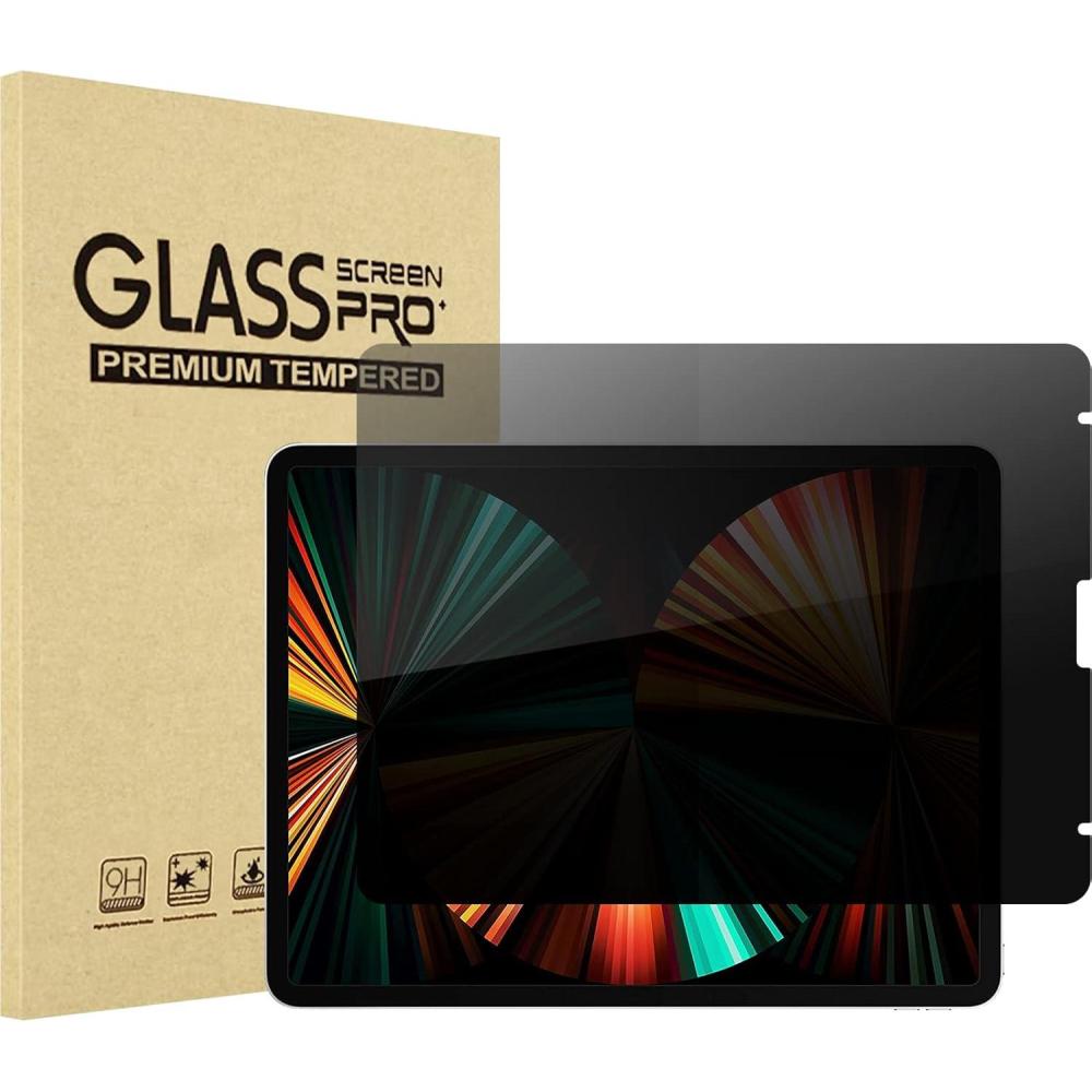 image:imageProCase for iPad Pro 129 4Way Privacy Screen Protector 2022 2021 2020 2018 360 Degree AntiSpy Tempered Glass Film Guard for iPad Pro 129 Inch 6th 5th 4th 3rd