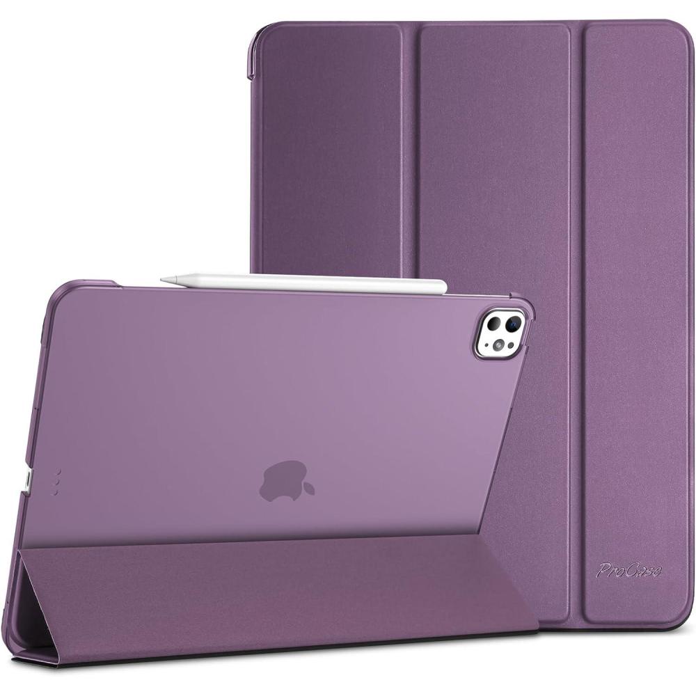 image:imageProCase for iPad Pro 13 Inch Case M5 2025 M4 2024 Smart Cover iPad Pro M5 M4 Case 13 Inch Slim Stand Translucent Hard Shell Back Supports Touch ID Auto WakeSleep NavyDarkpurple