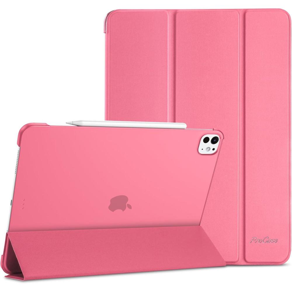 image:imageProCase for iPad Pro 13 Inch Case M5 2025 M4 2024 Smart Cover iPad Pro M5 M4 Case 13 Inch Slim Stand Translucent Hard Shell Back Supports Touch ID Auto WakeSleep NavyMelonpink