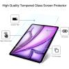 ProCase 2 Pack Screen Protector for iPad Air 13 Inch M4 2026 /M2 2024 + 2 Pack Camera Lens Protector Matching Tablet Colors, HD Tempered Glass Film Guard Saver for iPad Air 13″ -Blue(Purple)
