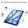 ProCase 2 Pack Screen Protector for iPad Air 13 Inch M4 2026 /M2 2024 + 2 Pack Camera Lens Protector Matching Tablet Colors, HD Tempered Glass Film Guard Saver for iPad Air 13″ -Blue(Blue)