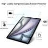 ProCase 2 Pack Screen Protector for iPad Air 13 Inch M4 2026 /M2 2024 + 2 Pack Camera Lens Protector Matching Tablet Colors, HD Tempered Glass Film Guard Saver for iPad Air 13″ -Blue(Gray)