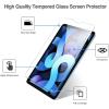 ProCase 2 Pack Screen Protector for iPad Air 5th /4th Generation 10.9″+ 2 Pack Camera Lens Protector, 9H Hardness HD Clear Tempered Glass for iPad Air Gen 4/5 -Blue(Clear)
