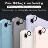 ProCase 2 Pack Screen Protector for iPad Air 5th /4th Generation 10.9″+ 2 Pack Camera Lens Protector, 9H Hardness HD Clear Tempered Glass for iPad Air Gen 4/5 -Blue(Pink)