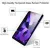 ProCase 2 Pack Screen Protector for iPad Air 5th /4th Generation 10.9″+ 2 Pack Camera Lens Protector, 9H Hardness HD Clear Tempered Glass for iPad Air Gen 4/5 -Blue(Purple)