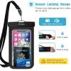 ProCase 2 Pack Waterproof Phone Pouch Case, 7″ Universal Underwater Cellphone Dry Bag for iPhone 17 Air 16 15 14 13 Pro Plus Max 12 11, Galaxy S24 S23 S22 Ultra Pixel -Black(Black)
