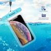 ProCase 2 Pack Waterproof Phone Pouch Case, 7″ Universal Underwater Cellphone Dry Bag for iPhone 17 Air 16 15 14 13 Pro Plus Max 12 11, Galaxy S24 S23 S22 Ultra Pixel -Black(Blue/Green)