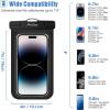 ProCase 2 Pack Waterproof Phone Pouch Case, 7″ Universal Underwater Cellphone Dry Bag for iPhone 17 Air 16 15 14 13 Pro Plus Max 12 11, Galaxy S24 S23 S22 Ultra Pixel -Black(Blue/Green)