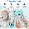 ProCase 2 Pack Waterproof Phone Pouch, Underwater Phone Case Up to 7″, Dry Bag for iPhone 17 Air 16 15 14 13 Pro Plus Max, Galaxy S24 S23 S22 Ultra Pixel, Beach Essentials -Clear(Green)