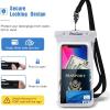 ProCase 2 Pack Waterproof Phone Pouch, Underwater Phone Case Up to 7″, Dry Bag for iPhone 17 Air 16 15 14 13 Pro Plus Max, Galaxy S24 S23 S22 Ultra Pixel, Beach Essentials -Clear(White/Black)