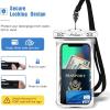 ProCase 2 Pack Waterproof Phone Pouch, Underwater Phone Case Up to 7″, Dry Bag for iPhone 17 Air 16 15 14 13 Pro Plus Max, Galaxy S24 S23 S22 Ultra Pixel, Beach Essentials -Clear(Clear)