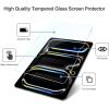 ProCase 2+2 Pack Screen Protector for iPad Pro 13 inch 2025 (M5)/ 2024 (M4) with Camera Lens Protector, Tempered Glass Film for iPad Pro 13″ -2Clear(2Clear)