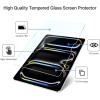 ProCase 2+2 Pack Screen Protector for iPad Pro 13 inch 2025 (M5)/ 2024 (M4) with Camera Lens Protector, Tempered Glass Film for iPad Pro 13″ -2Clear(Sliver+Clear)