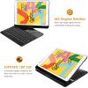 ProCase 360° Rotation Keyboard Case with 7 Colors Backlit for iPad 10.2″ (2021 9th Gen/ 2020 8th Gen/ 2019 7th Gen), Protective Smart Cover with Wireless Keyboard for 10.2 iPad 9th/8th/7th -Black