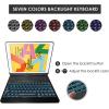 ProCase 360° Rotation Keyboard Case with 7 Colors Backlit for iPad 10.2″ (2021 9th Gen/ 2020 8th Gen/ 2019 7th Gen), Protective Smart Cover with Wireless Keyboard for 10.2 iPad 9th/8th/7th -Black