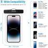 ProCase 6 Pack Waterproof Phone Pouch Dry Bag Underwater Case for iPhone 16 15 14 13 12 11 Pro Plus Max Mini Xs XR X 8 7, Galaxy S23 S22 S21 Ultra Note up to 7″ -Mixed(Black)