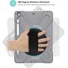 ProCase Rugged Case for iPad 9th/ 8th/ 7th Generation 10.2″ (2021/2020/2019), Heavy Duty Shockproof Protective Cover with Strap for iPad 9/8/7 -Teal(Grey)