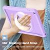 ProCase Rugged Case for iPad 9th/8th/7th Generation 10.2 inch 2021/2020/2019 Case, Heavy Duty Shockproof Rugged Cover with Hand Strap 360 Degree Rotatable Kickstand Protective for iPad 10.2 -Pink(Purple)