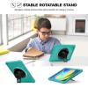 ProCase Rugged Case for iPad 9th/8th/7th Generation 10.2 inch 2021/2020/2019 Case, Heavy Duty Shockproof Rugged Cover with Hand Strap 360 Degree Rotatable Kickstand Protective for iPad 10.2 -Pink(Teal)