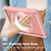 ProCase Rugged Case for iPad 9th/8th/7th Generation 10.2 inch 2021/2020/2019 Case, Heavy Duty Shockproof Rugged Cover with Hand Strap 360 Degree Rotatable Kickstand Protective for iPad 10.2 -Pink(Pink)
