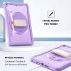 ProCase Rugged Case for iPad 9th/8th/7th Generation 10.2 inch 2021/2020/2019 Case, Heavy Duty Shockproof Rugged Cover with Hand Strap 360 Degree Rotatable Kickstand Protective for iPad 10.2 -Pink(Purple)