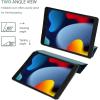 ProCase Smart Case for iPad 10.2 Case 2021 9th Gen/ 2020 8th Gen/ 2019 7th Gen Case with Tempered Glass Screen Protector, Slim Stand Hard Shell Protective Smart Cover for 10.2” iPad 9/8/7 -Grey(emerald)