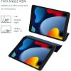 ProCase Smart Case for iPad 10.2 Case 2021 9th Gen/ 2020 8th Gen/ 2019 7th Gen Case with Tempered Glass Screen Protector, Slim Stand Hard Shell Protective Smart Cover for 10.2” iPad 9/8/7 -Grey(Navy)