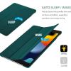 ProCase Smart Case for iPad 10.2 Case 2021 9th Gen/ 2020 8th Gen/ 2019 7th Gen Case with Tempered Glass Screen Protector, Slim Stand Hard Shell Protective Smart Cover for 10.2” iPad 9/8/7 -Grey(emerald)
