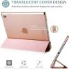 ProCase Smart Case for iPad 10.2 Case 2021 9th Gen/ 2020 8th Gen/ 2019 7th Gen Case with Tempered Glass Screen Protector, Slim Stand Hard Shell Protective Smart Cover for 10.2” iPad 9/8/7 -Grey(Rosegold)