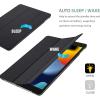 ProCase Smart Case for iPad 10.2 Case 2021 9th Gen/ 2020 8th Gen/ 2019 7th Gen Case with Tempered Glass Screen Protector, Slim Stand Hard Shell Protective Smart Cover for 10.2” iPad 9/8/7 -Grey(Black)