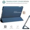 ProCase Smart Case for iPad 10.2 Case 2021 9th Gen/ 2020 8th Gen/ 2019 7th Gen Case with Tempered Glass Screen Protector, Slim Stand Hard Shell Protective Smart Cover for 10.2” iPad 9/8/7 -Grey(Navy)