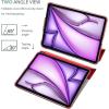 ProCase Smart Case for iPad Air 11-inch M4 (2026, 8th Gen) / M3 (2025) / M2 (2024) & 10.9 Inch iPad Air 5th (2022) & 4th (2020) – Protective Hard Back Cover with Auto Sleep/Wake – Pink(Red)