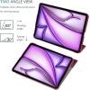 ProCase Smart Case for iPad Air 11-inch M4 (2026, 8th Gen) / M3 (2025) / M2 (2024) & 10.9 Inch iPad Air 5th (2022) & 4th (2020) – Protective Hard Back Cover with Auto Sleep/Wake – Pink(Wine)