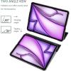 ProCase Smart Case for iPad Air 11-inch M4 (2026, 8th Gen) / M3 (2025) / M2 (2024) & 10.9 Inch iPad Air 5th (2022) & 4th (2020) – Protective Hard Back Cover with Auto Sleep/Wake – Pink(Black)
