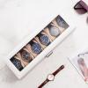 ProCase Watch Box, 3 Slot Mens Watch Case, Watch Storage Holder Organizer, Watch Display Case with Glass Lid, Anniversary Birthday Valentine Gifts for Men Women -3 Slot, Black(White)