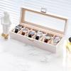 ProCase Watch Box, 3 Slot Mens Watch Case, Watch Storage Holder Organizer, Watch Display Case with Glass Lid, Anniversary Birthday Valentine Gifts for Men Women -3 Slot, Black(White)