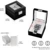 ProCase Watch Box, 3 Slot Mens Watch Case, Watch Storage Holder Organizer, Watch Display Case with Glass Lid, Anniversary Birthday Valentine Gifts for Men Women -3 Slot, Black(Black)