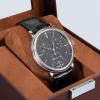 ProCase Watch Box, 3 Slot Mens Watch Case, Watch Storage Holder Organizer, Watch Display Case with Glass Lid, Anniversary Birthday Valentine Gifts for Men Women -3 Slot, Black(Espresso)