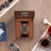 ProCase Watch Box, 3 Slot Mens Watch Case, Watch Storage Holder Organizer, Watch Display Case with Glass Lid, Anniversary Birthday Valentine Gifts for Men Women -3 Slot, Black(Espresso)