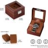 ProCase Watch Box, 3 Slot Mens Watch Case, Watch Storage Holder Organizer, Watch Display Case with Glass Lid, Anniversary Birthday Valentine Gifts for Men Women -3 Slot, Black(Espresso)