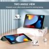 ProCase for iPad 9th/ 8th/ 7th Generation Case 10.2 Inch (2021/2020/2019 Release), 10.2 iPad Case 9th/ 8th/ 7th Gen Cover, Slim Smart Cover with Translucent Hard Shell Back -Black(MidnightGreen)