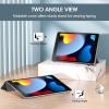 ProCase for iPad 9th/ 8th/ 7th Generation Case 10.2 Inch (2021/2020/2019 Release), 10.2 iPad Case 9th/ 8th/ 7th Gen Cover, Slim Smart Cover with Translucent Hard Shell Back -Black(Metallic)