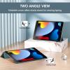 ProCase for iPad 9th/ 8th/ 7th Generation Case 10.2 Inch (2021/2020/2019 Release), 10.2 iPad Case 9th/ 8th/ 7th Gen Cover, Slim Smart Cover with Translucent Hard Shell Back -Black(Teal)