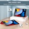 ProCase for iPad 9th/ 8th/ 7th Generation Case 10.2 Inch (2021/2020/2019 Release), 10.2 iPad Case 9th/ 8th/ 7th Gen Cover, Slim Smart Cover with Translucent Hard Shell Back -Black(Red)