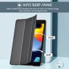 ProCase for iPad 9th/ 8th/ 7th Generation Case 10.2 Inch (2021/2020/2019 Release), 10.2 iPad Case 9th/ 8th/ 7th Gen Cover, Slim Smart Cover with Translucent Hard Shell Back -Black(Black)