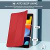 ProCase for iPad 9th/ 8th/ 7th Generation Case 10.2 Inch (2021/2020/2019 Release), 10.2 iPad Case 9th/ 8th/ 7th Gen Cover, Slim Smart Cover with Translucent Hard Shell Back -Black(Red)